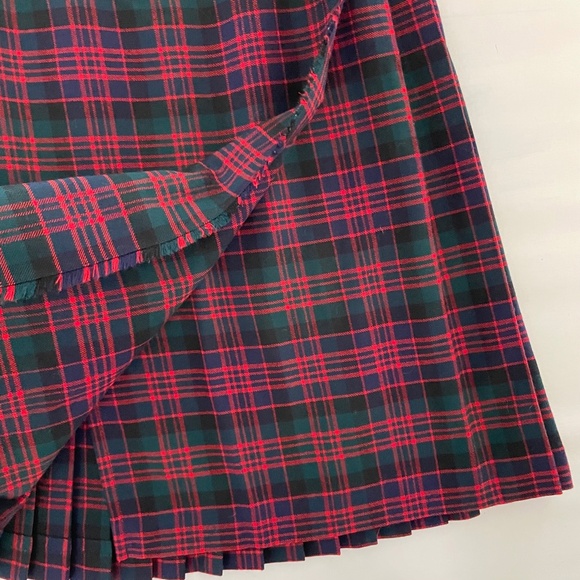John Morrison Kilt Tartan Plaid Skirt Wool Pleated Made in Scotland UK/14  US/S - Picture 7 of 16